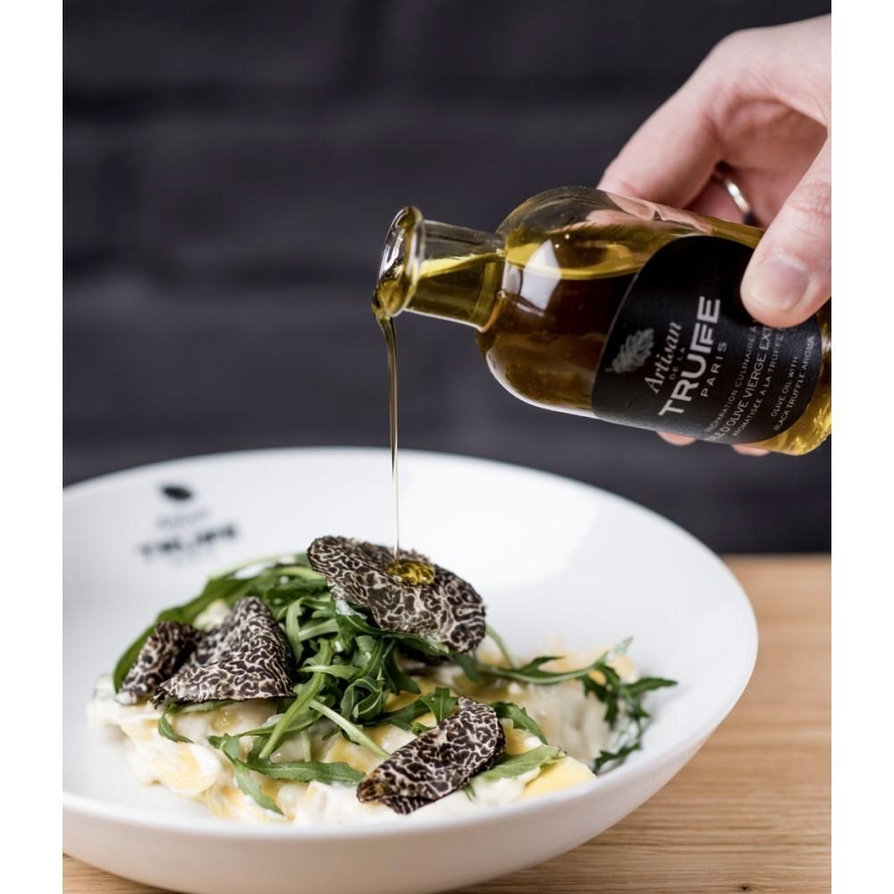 Food Preparation Based On Extra Virgin Olive Oil Flavored With Truffle Aroma