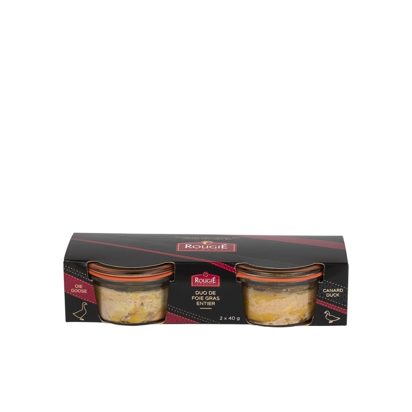 Coffret Duo Foies Gras D'oie Et De Canard Entiers