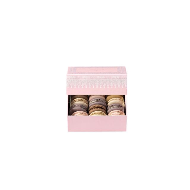 Napoléon III - 12 macarons gift box - Pink