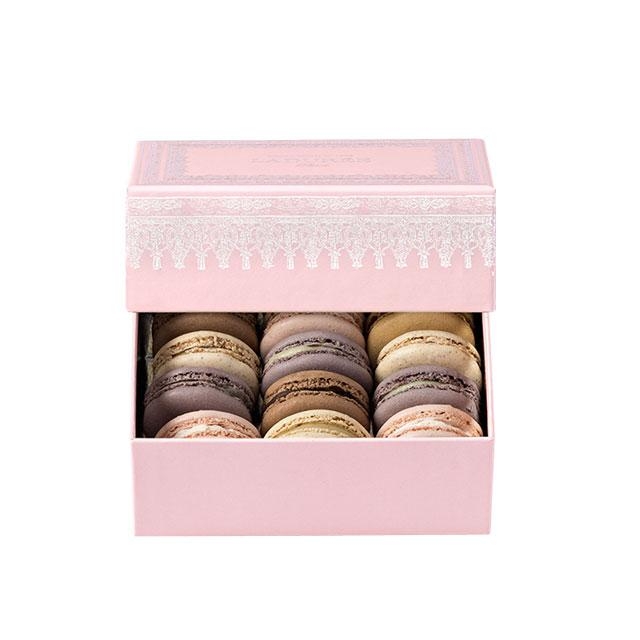 Napoléon III - 12 macarons gift box - Pink