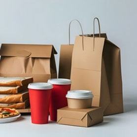 Assortiment de snacks e boissons